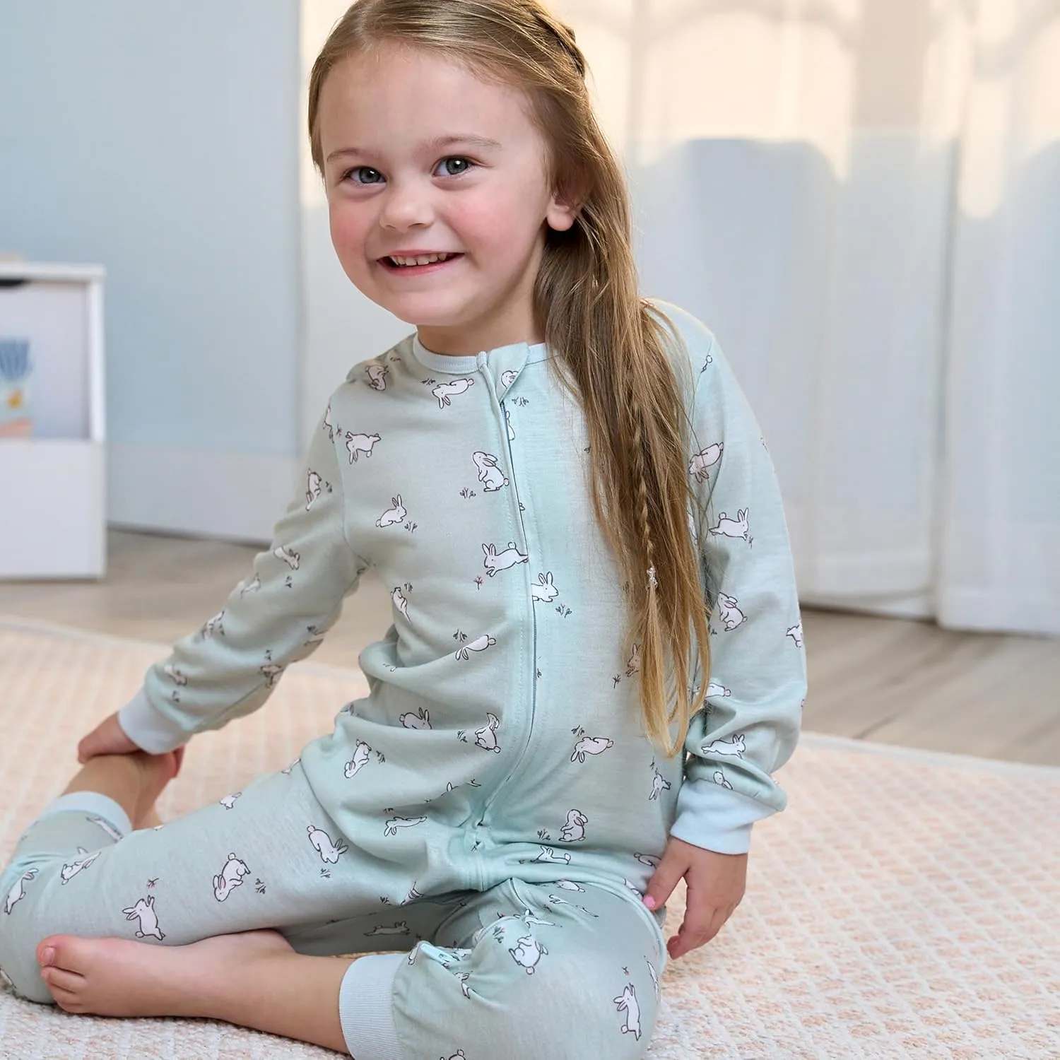 Gerber Girls' Loose-fit Polyester Jersey Footless Pajamas