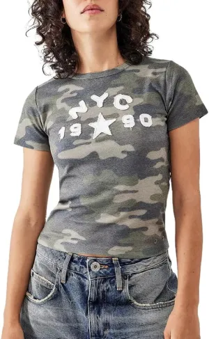 Graphic Baby Tees for Women Y2K Short Sleeve Crewneck Vintage Aesthetic Crop Tops Teen Girls Cute Slim Fit T Shirts