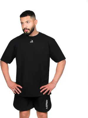 GYMBRO Oversized Gym Shirts Men 100% Cotton Drop Shoulder Workout Shirts for Men - Men’s T-Shirts with Branding