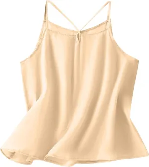 HGps8w Women's Cotton Linen Tank Tops Summer Casual Sleeveless Sexy Cross Back Camisoles Loose Spaghetti Strap Cami Shirts