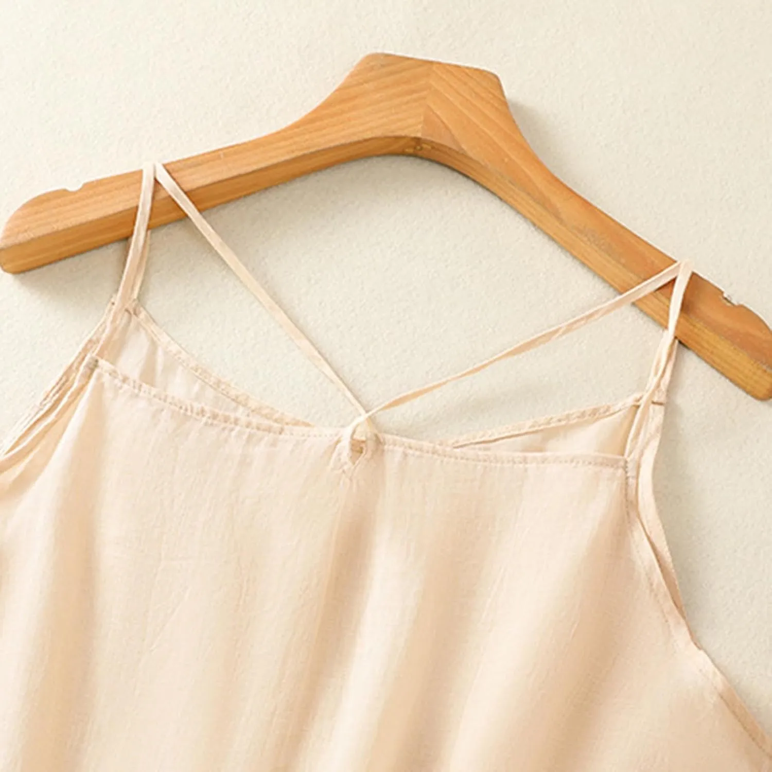 HGps8w Women's Cotton Linen Tank Tops Summer Casual Sleeveless Sexy Cross Back Camisoles Loose Spaghetti Strap Cami Shirts