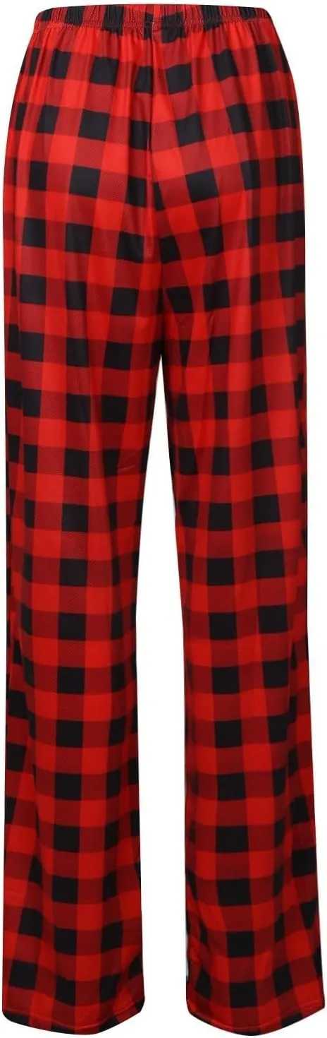 HTHLVMD Womens Pajama Pants Fashion Elastic Waist Relaxed Fit Drawstring Sleep Bottoms Pj Pants for Women