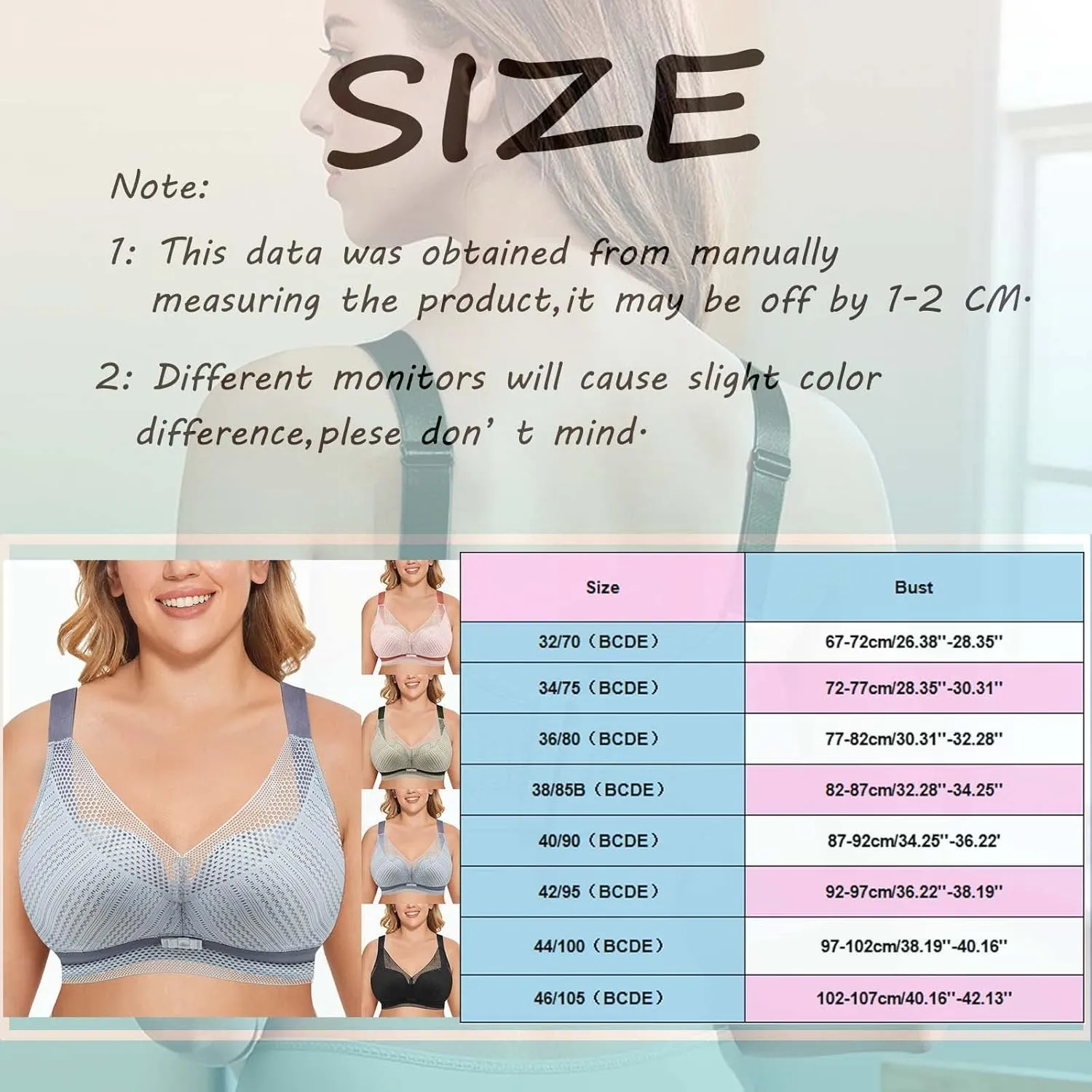 Lace Lingerie for Womens Underwire Bra Lace Floral Bra Unlined Unlined Plus Size Full Coverage Bra