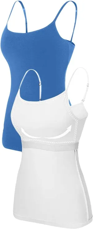 LCMTWX Tank Tops For Women 2024 Bra Pads Bra One Vest Camisole Top Spaghetti Strap Tank Tops White Tank Top Crop Ribbed