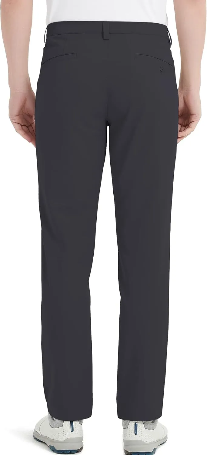 Lesmart Mens Golf Pants Stretch Slim Fit Lightweight Breathable Dry Fit Golf Pants with Pockets