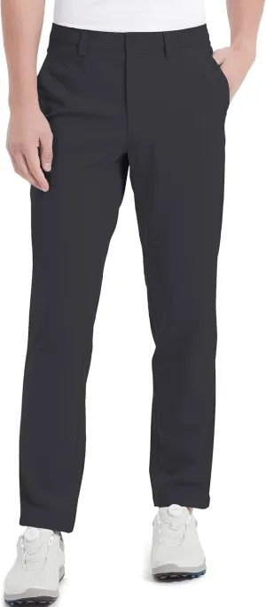 Lesmart Mens Golf Pants Stretch Slim Fit Lightweight Breathable Dry Fit Golf Pants with Pockets