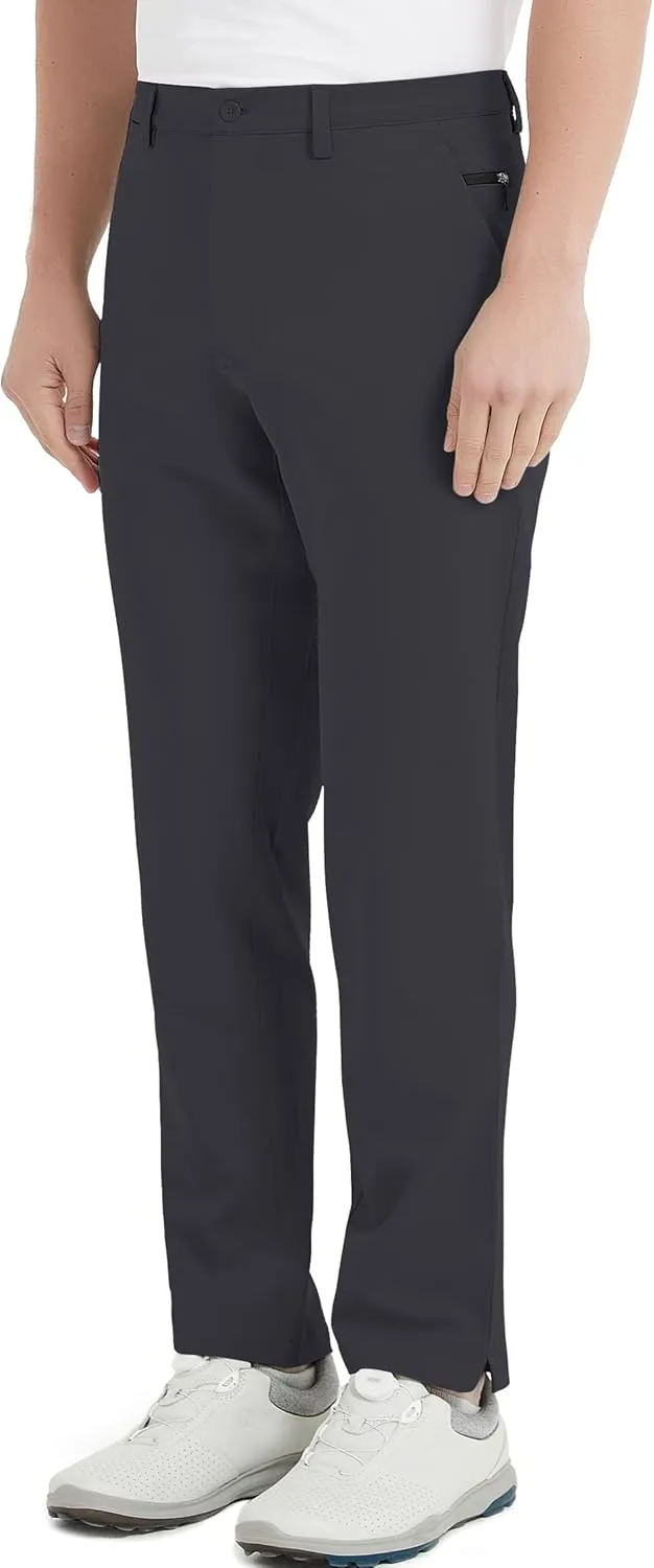 Lesmart Mens Golf Pants Stretch Slim Fit Lightweight Breathable Dry Fit Golf Pants with Pockets
