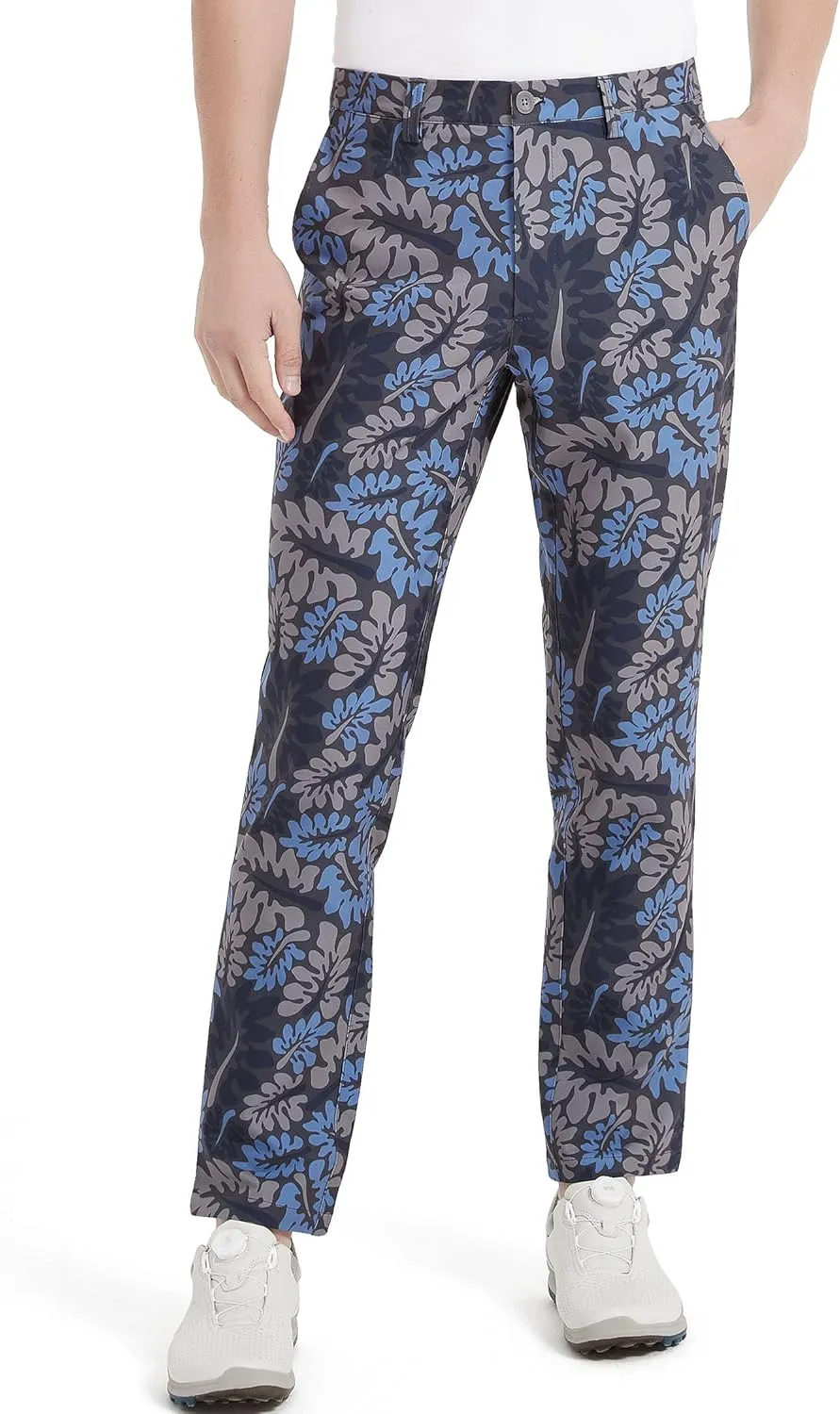 Lesmart Mens Golf Pants Stretch Slim Fit Lightweight Breathable Dry Fit Golf Pants with Pockets