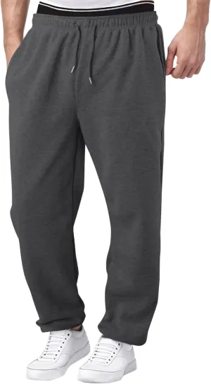 Linen Pants for Men Simple Fashion Solid Color Work Pants Casual Loose Sweat Pants Plus Size Trousers for Men