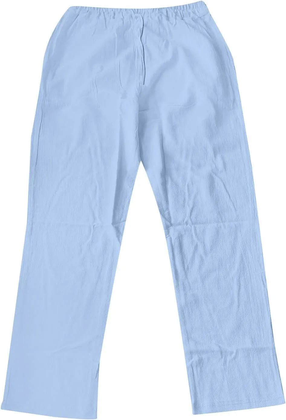 Linen Pants Men Slim Fit Casual Loose Fit Stretch Slacks Big Tall Flat Front Flex Golf Straight Long Pants