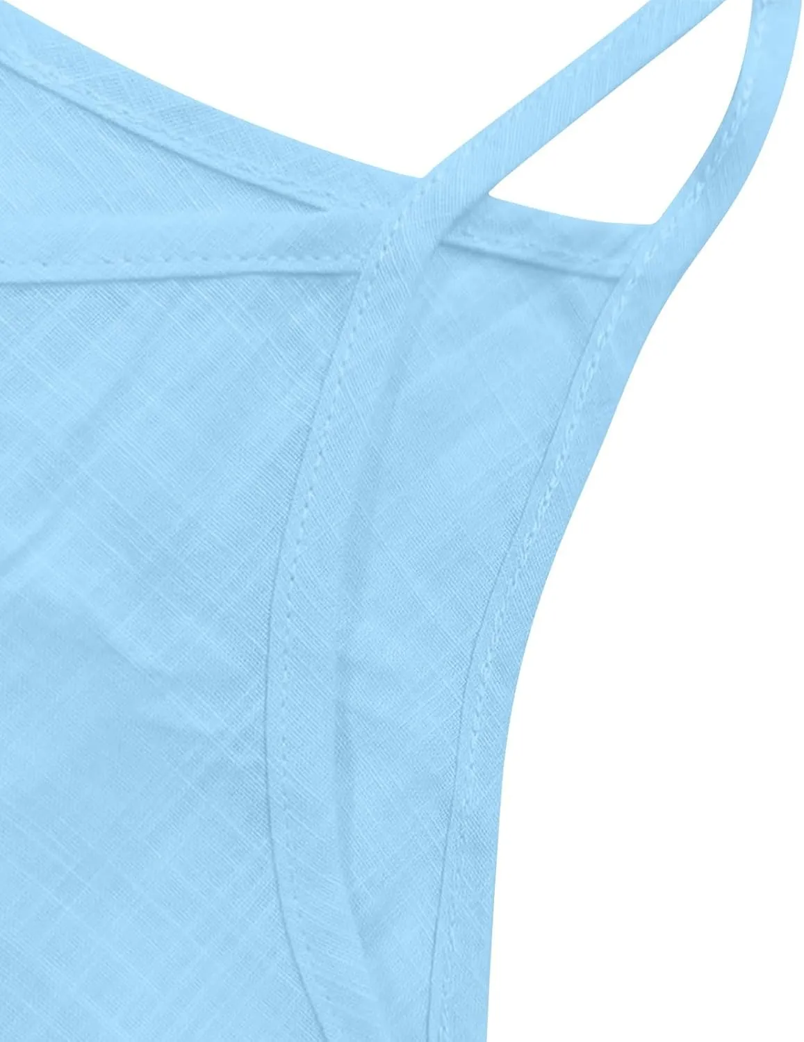 Linen Tank Top for Women Summer Spaghetti Strap Tank Tops Sleeveless Cotton Tshirt Loose Fit Camisole Tops 2025
