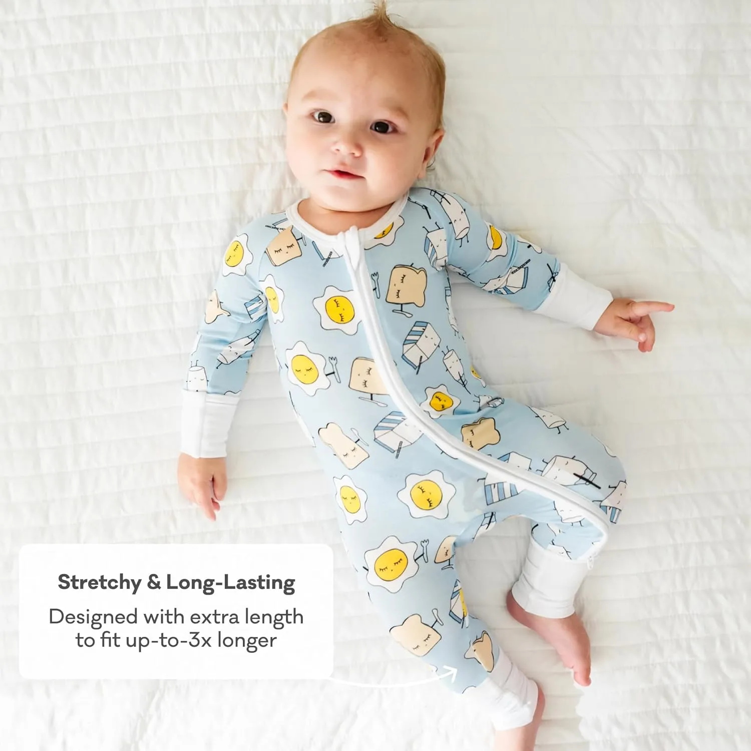 Little Sleepies Pajamas for Baby Boys & Girls, Viscose from Bamboo Baby Pajamas, Snug Baby Sleeper, Toddler PJs, 2-Way Zipper
