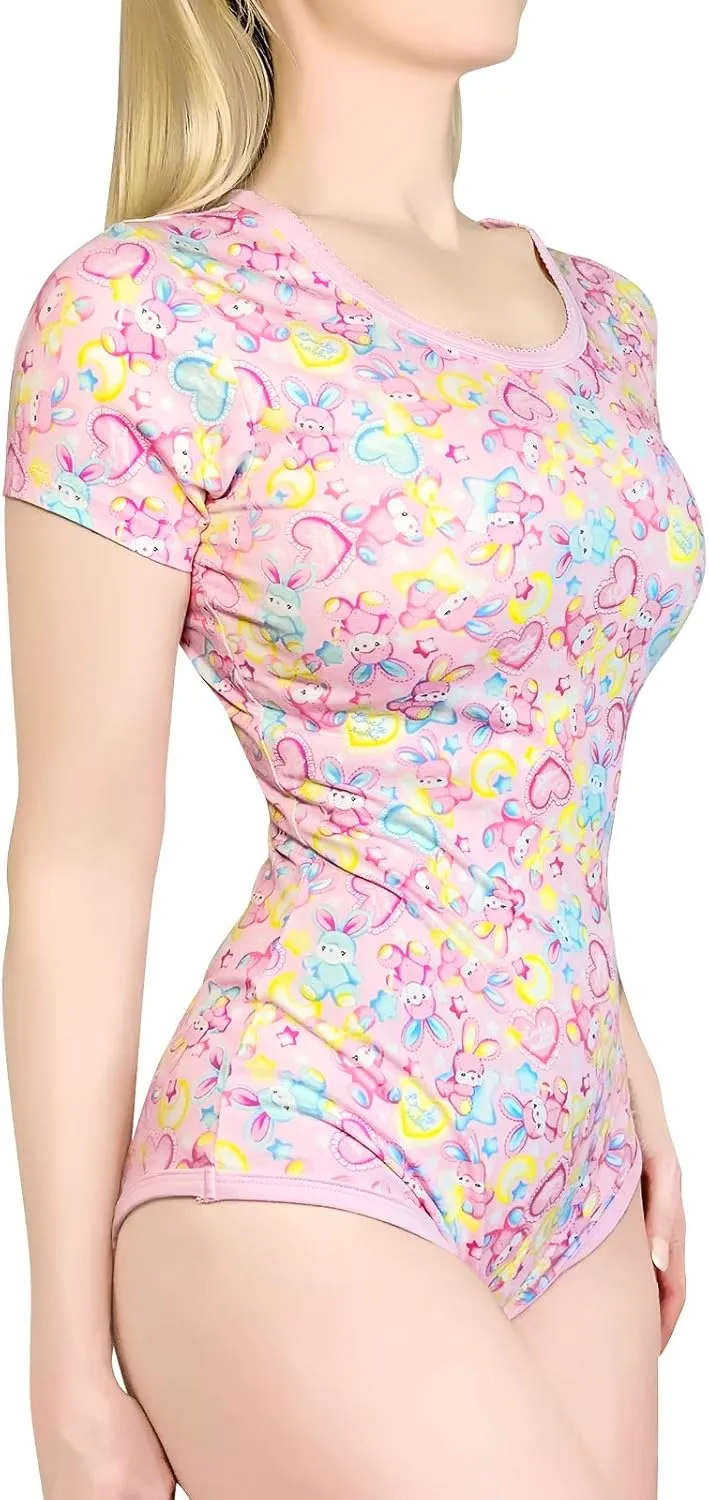 Littleforbig Cotton Romper Onesie Pajamas Bodysuit - Bedtime Bunny