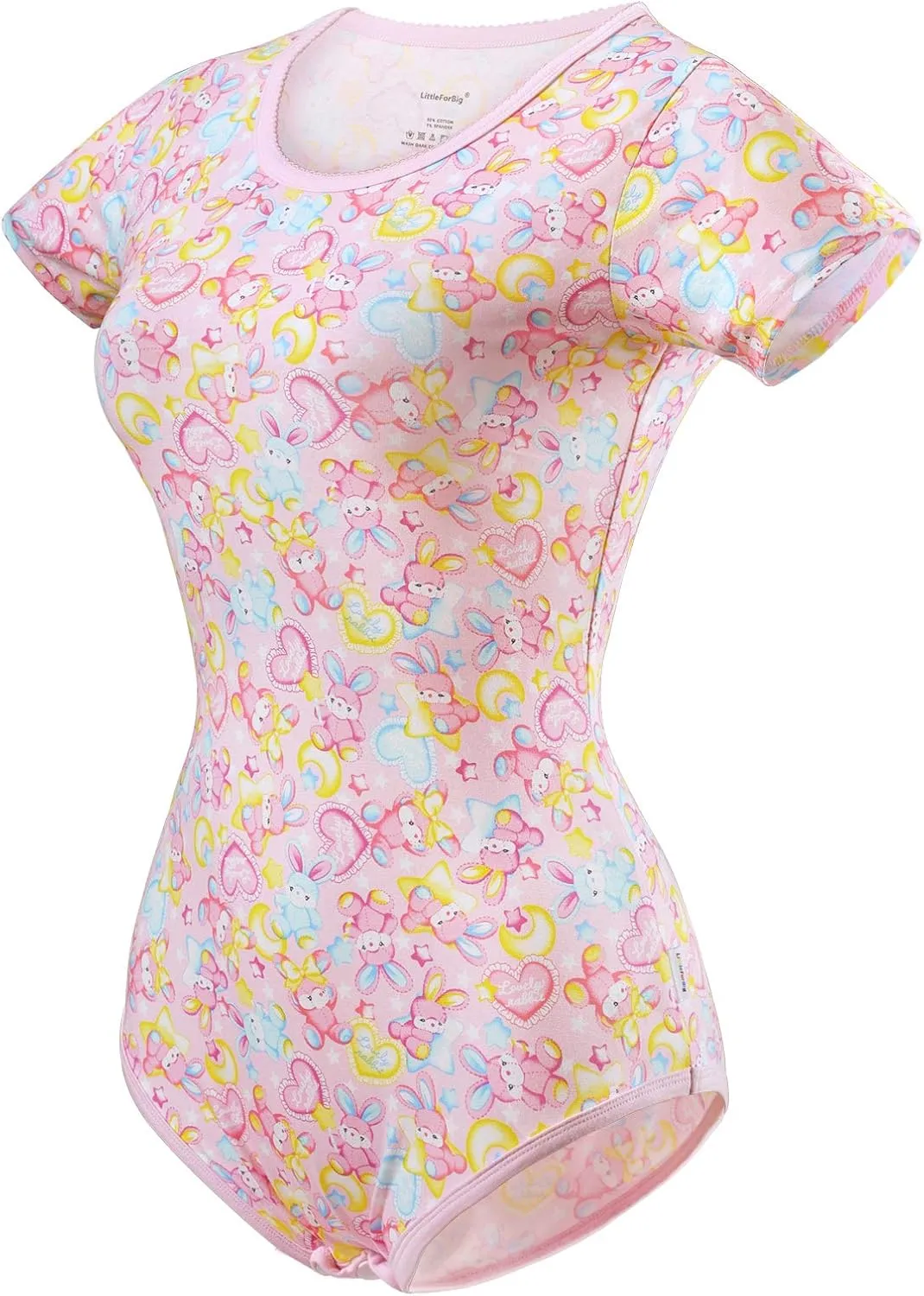 Littleforbig Cotton Romper Onesie Pajamas Bodysuit - Bedtime Bunny