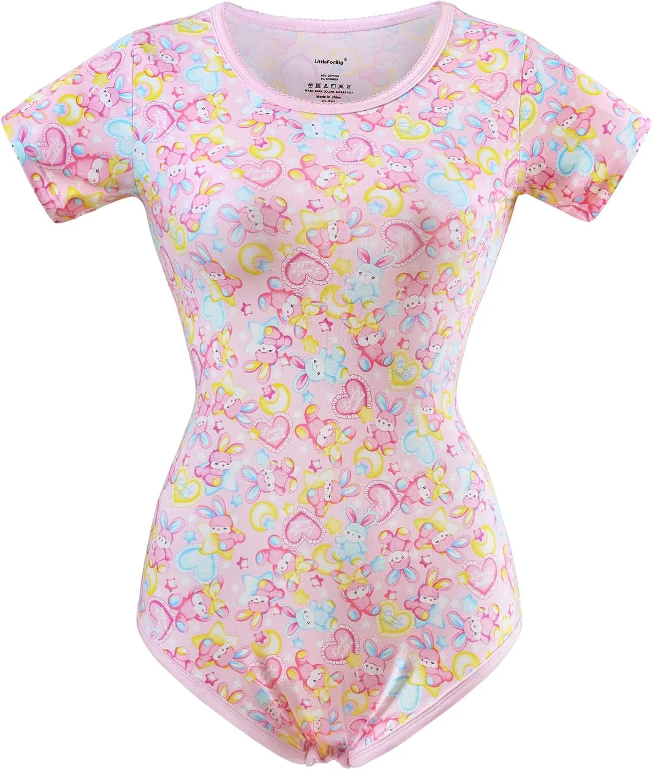 Littleforbig Cotton Romper Onesie Pajamas Bodysuit - Bedtime Bunny