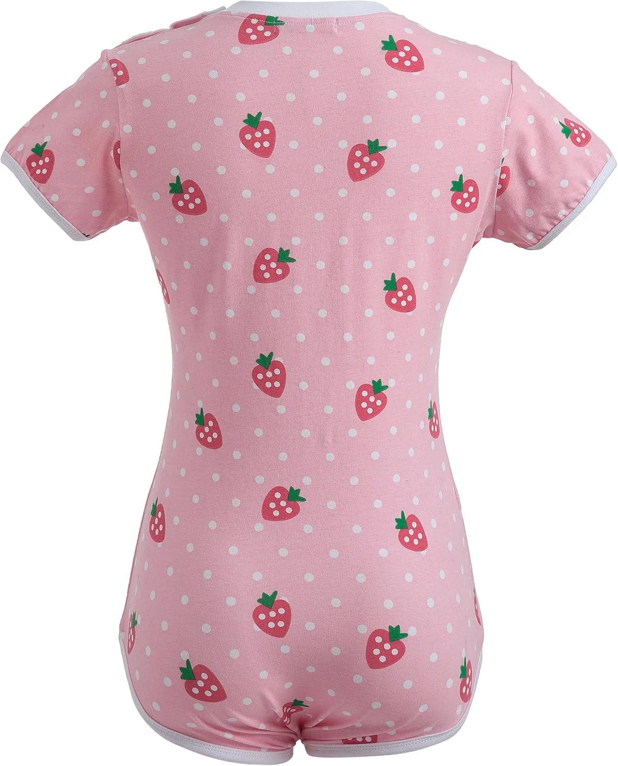 Littleforbig Cotton Romper Onesie Pajamas Bodysuit – Strawberry Pattern
