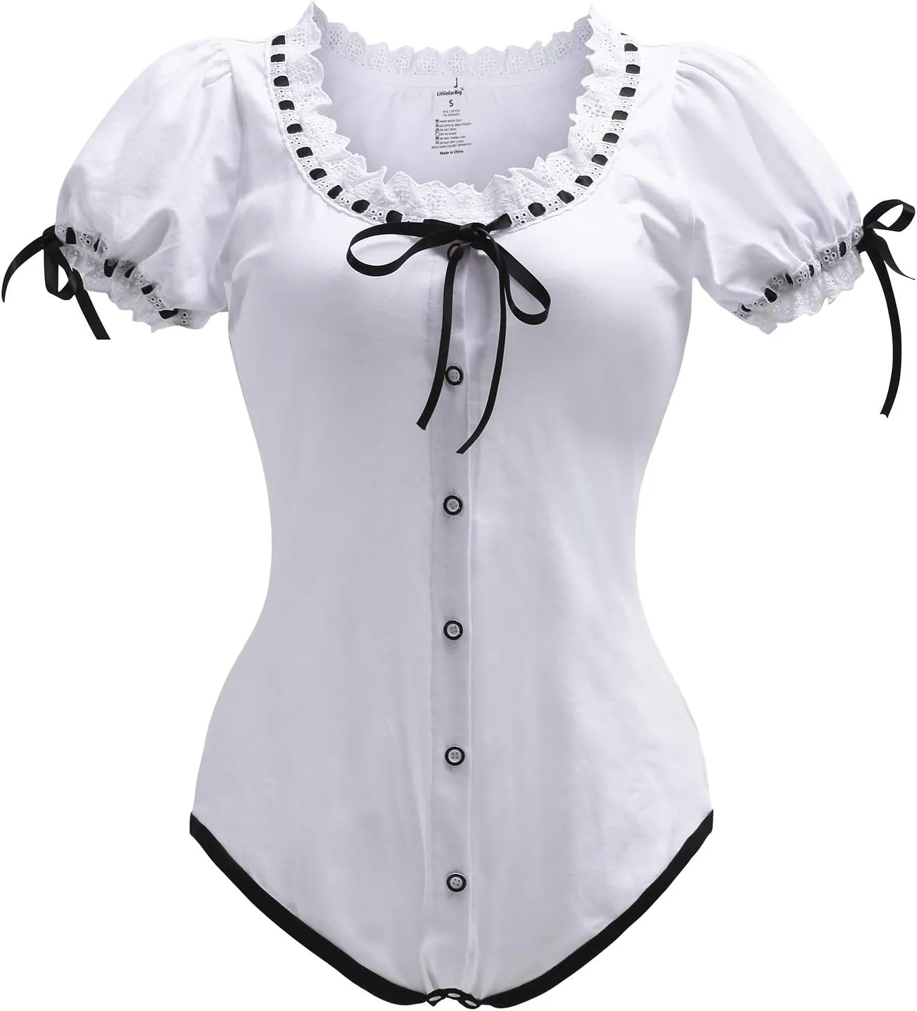 Littleforbig Cotton Romper Pajamas Bodysuit - Lolita Onesie