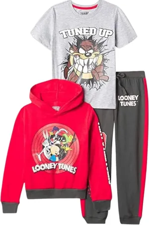 Looney Tunes Boys Hoodie and Jogger Pants 2-Piece Outfit Set- Boys Sizes 4-16