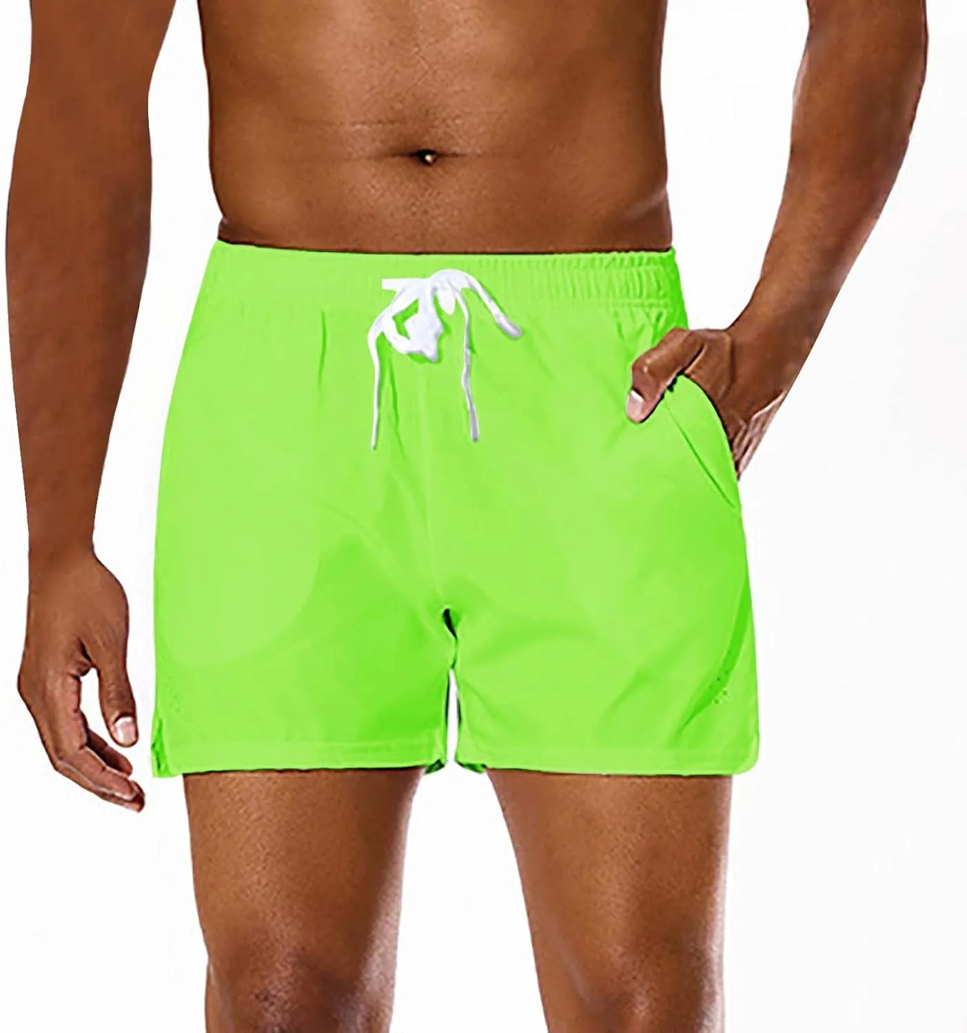 Men Combat Lightweight Quick Dry Baggy Workout Casual Pants Summer Sports Shorts Solid Beach Hiking Breathable Bermuda Pant