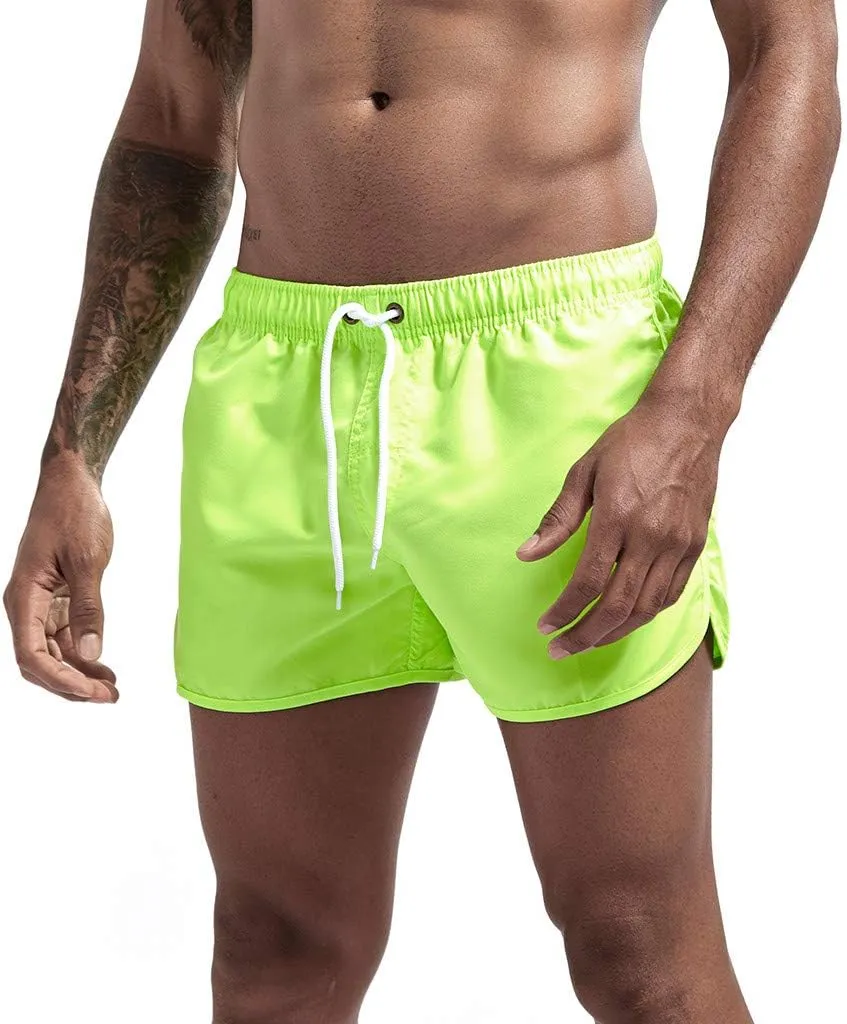 Mens 5 inch Inseam Workout Running Shorts Quick Dry Bodybuilding Athletic Bike Shorts Training Running Gym Short
