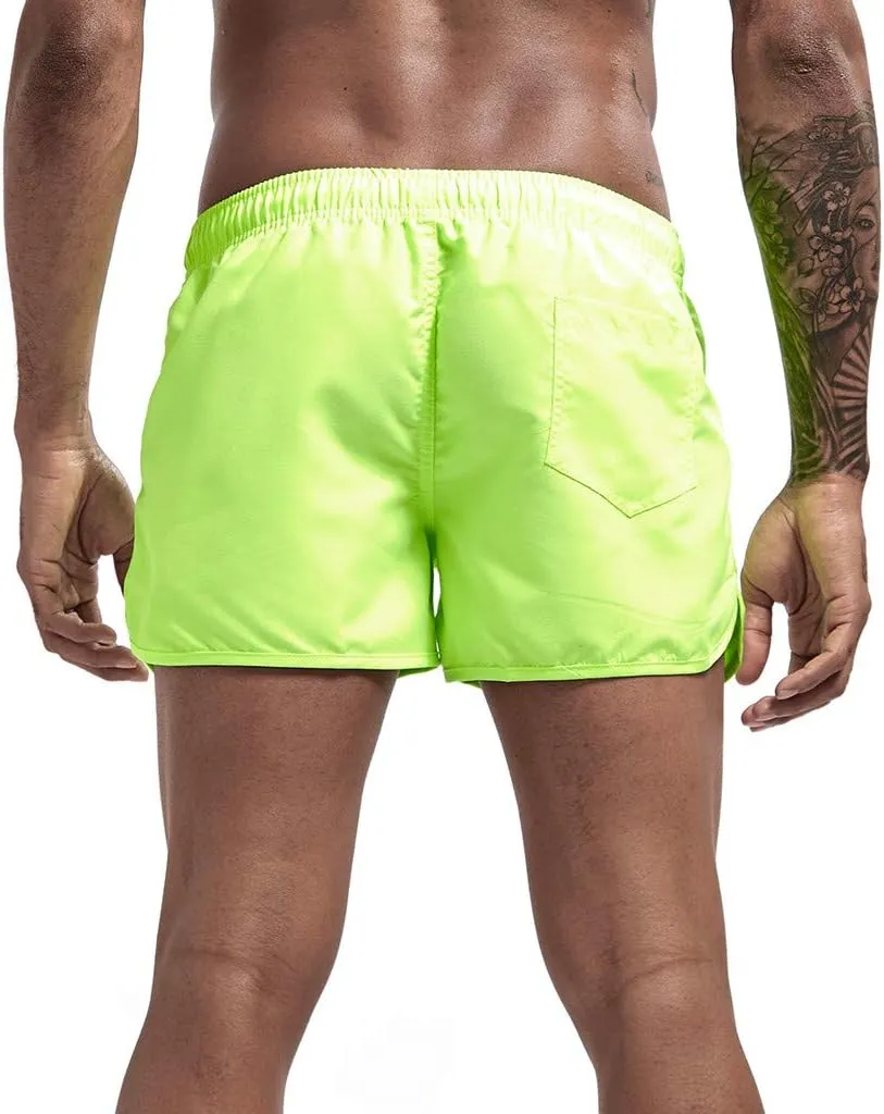 Mens 5 inch Inseam Workout Running Shorts Quick Dry Bodybuilding Athletic Bike Shorts Training Running Gym Short