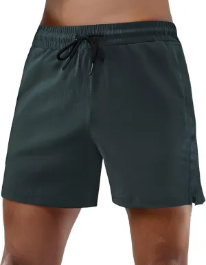 Men's Athletic Gym Shorts Running Workout Stretchy Breathable Quick Dry Shorts