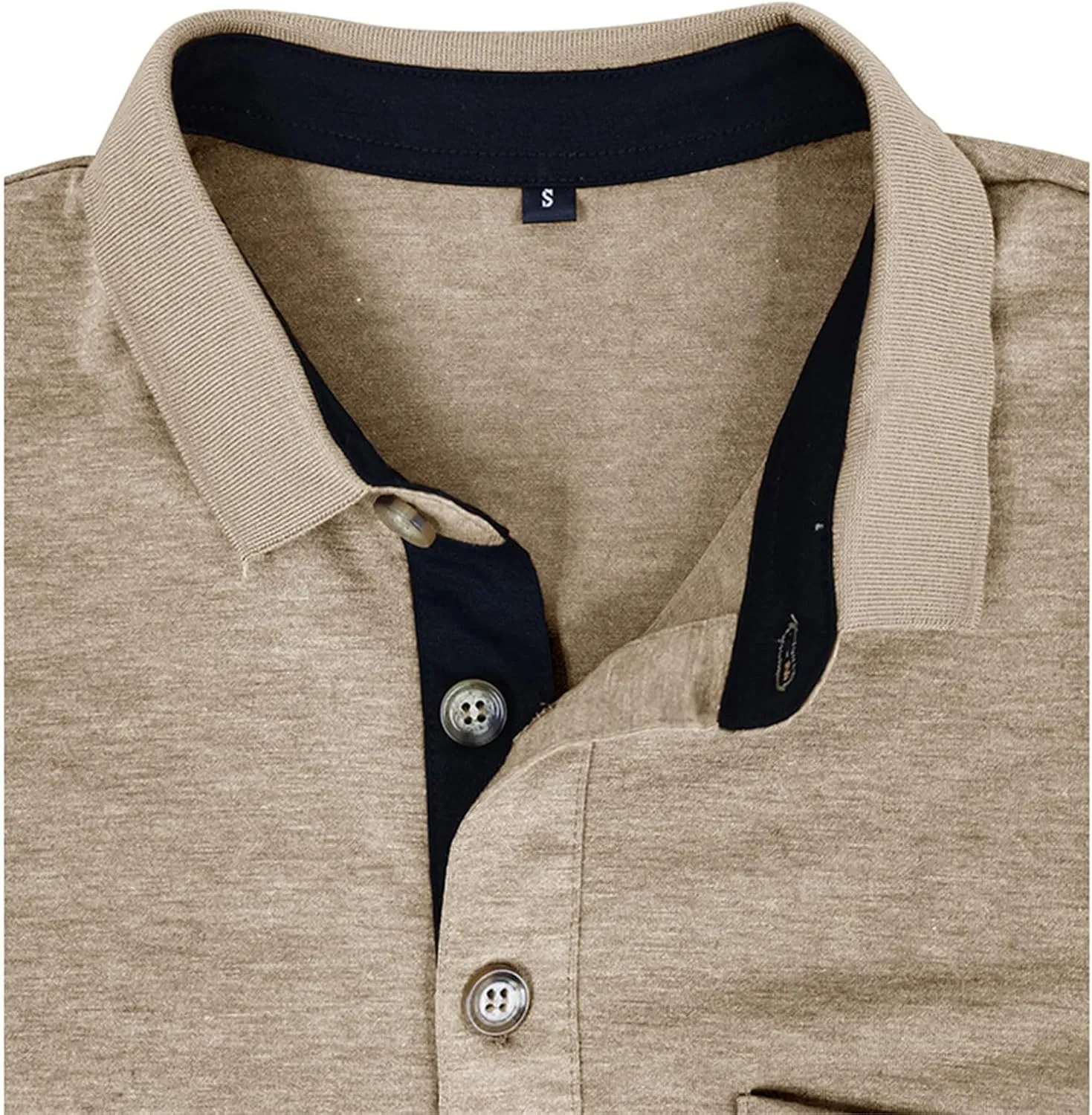 Mens Athletic Short Sleeve Polo Shirts Casual Moisture Wicking Golf Shirts Buttons Collared Solid T Shirts with Pocket