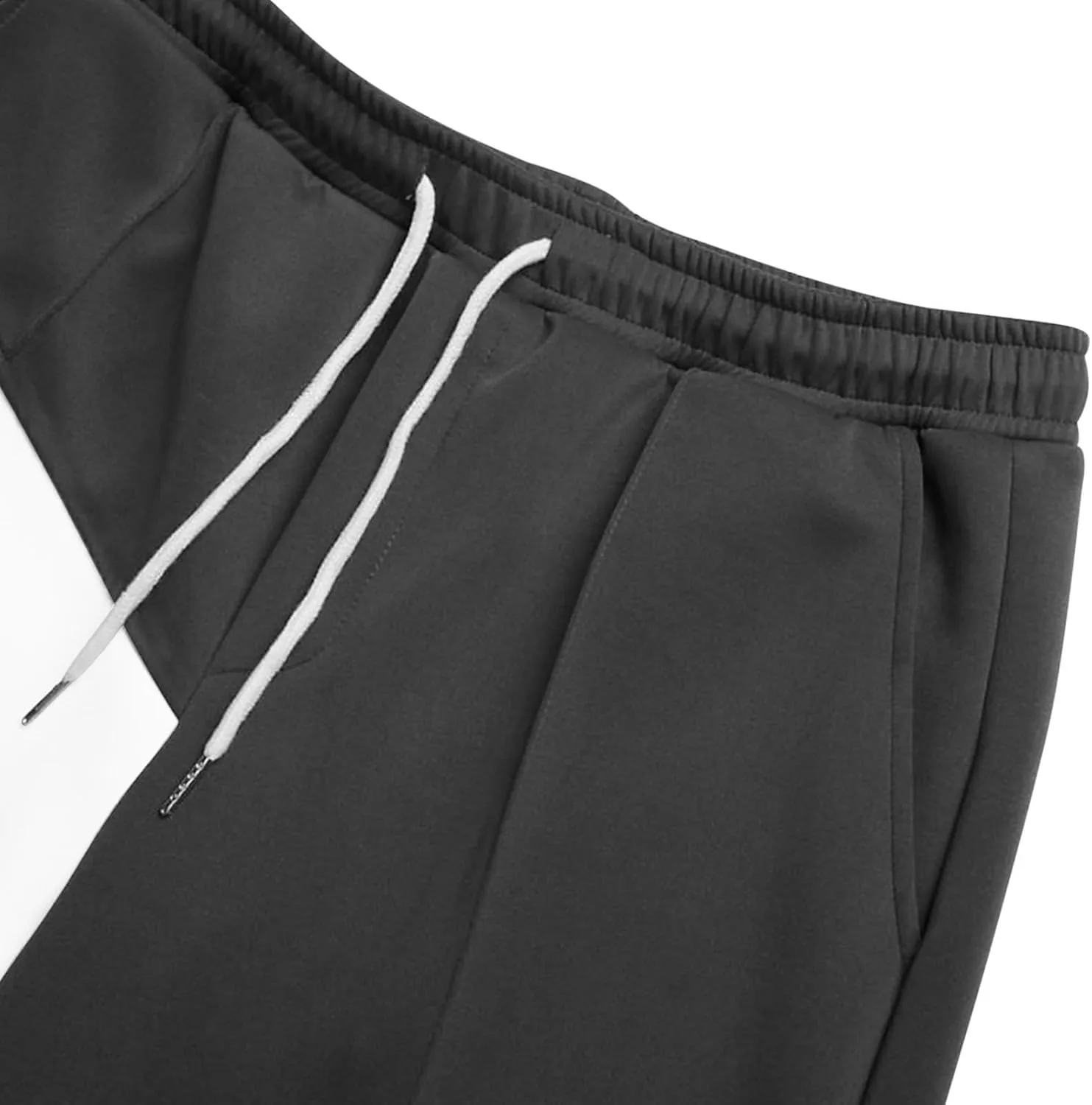 Mens Baggy Sweatpants Color Match Elastic Waist Drawstring Straight Leg Pants Casual Fashion Sports Trousers