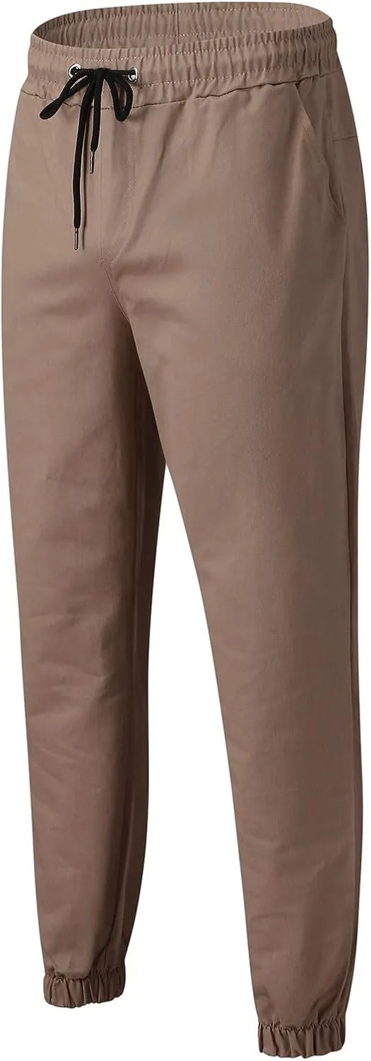 Men's Cargo Pants Plus Size Pocket Lace Up Elastic Waist Pants Trousers Overall Cute Plush