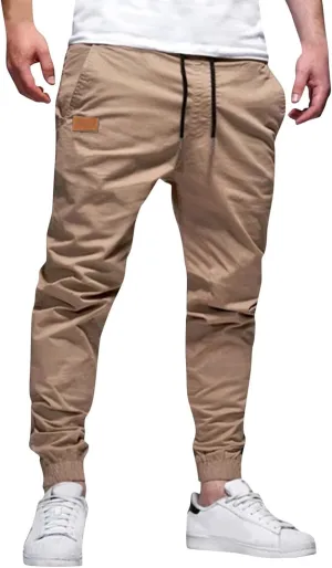 Men's Cargo Pants Plus Size Pocket Lace Up Elastic Waist Pants Trousers Overall Cute Plush