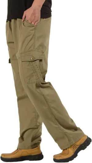 Men's Cargo Sweatpants Sports Jogging Trousers Cargo Joggers Men's Cargo Pants Elastic Waistband Chino Slim Skinny