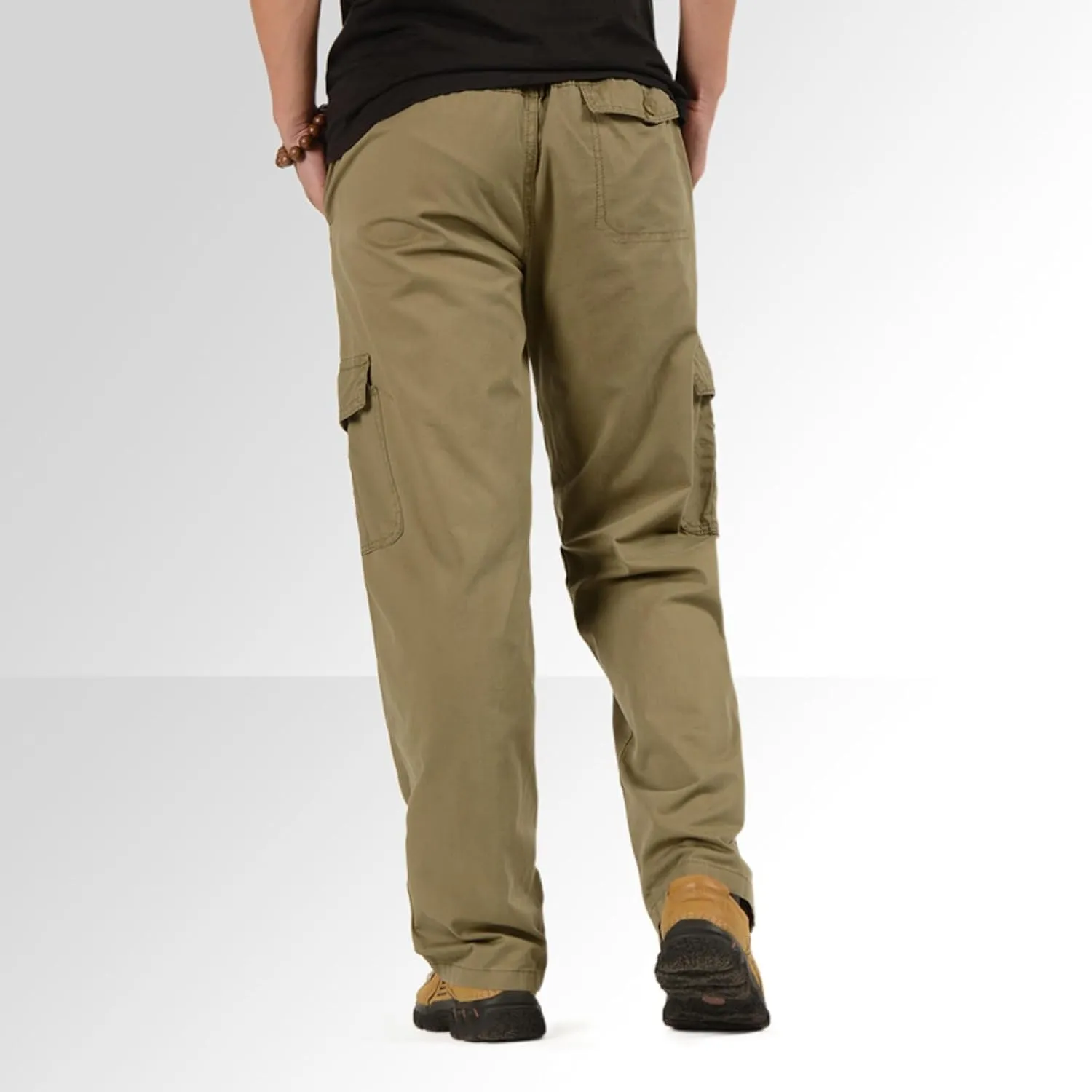 Men's Cargo Sweatpants Sports Jogging Trousers Cargo Joggers Men's Cargo Pants Elastic Waistband Chino Slim Skinny