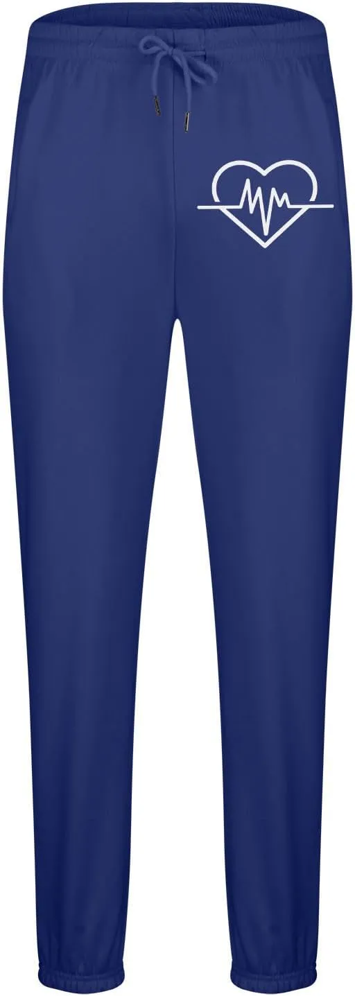 Men's Casual Pants Drawstring Elastic Waist Sweatpants Tapered Trousers Baggy Fleece Bottoms Athletic Pant with Pockets