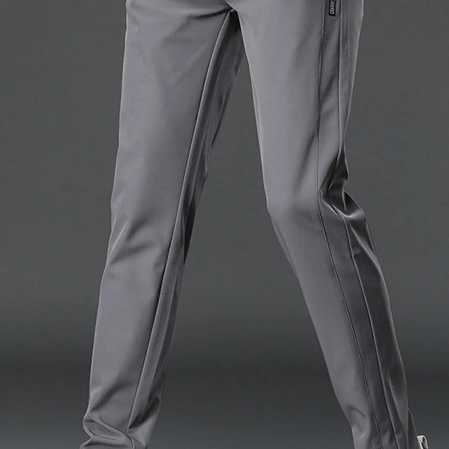 Mens Casual Pants Elastic Waist Trousers Straight Fit Pant Solid Color Sweatpants Regular Fit Tracksuit Jogging Bottoms