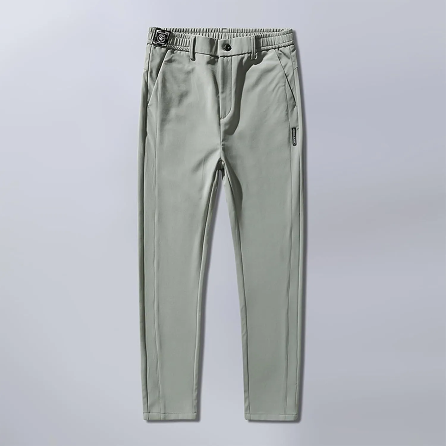Mens Casual Pants Elastic Waist Trousers Straight Fit Pant Solid Color Sweatpants Regular Fit Tracksuit Jogging Bottoms