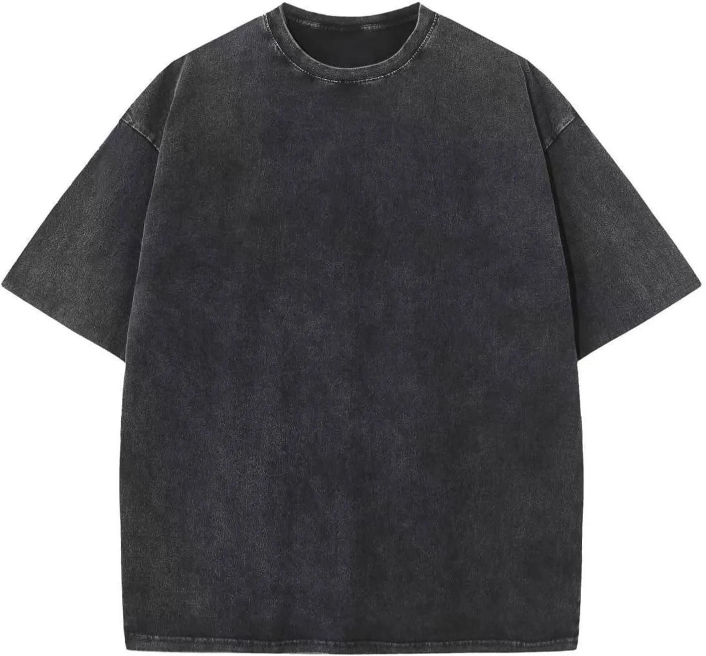 Men's Cotton T-Shirts Y2k Vintage Oversized Tees Unisex Solid Basic Baggy Shirts Streetwear Tee Tops