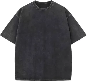 Men's Cotton T-Shirts Y2k Vintage Oversized Tees Unisex Solid Basic Baggy Shirts Streetwear Tee Tops