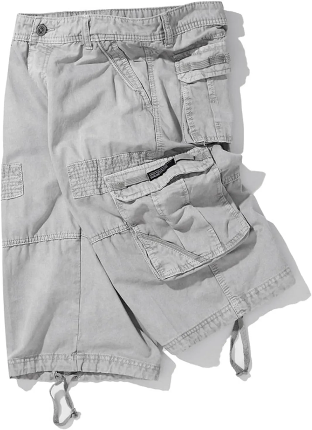 Men's Elastic Fleece Cargo Pants with Multi-Pockets Cargo Men's Cargo Pants with Elastic Waistband and Drawstring