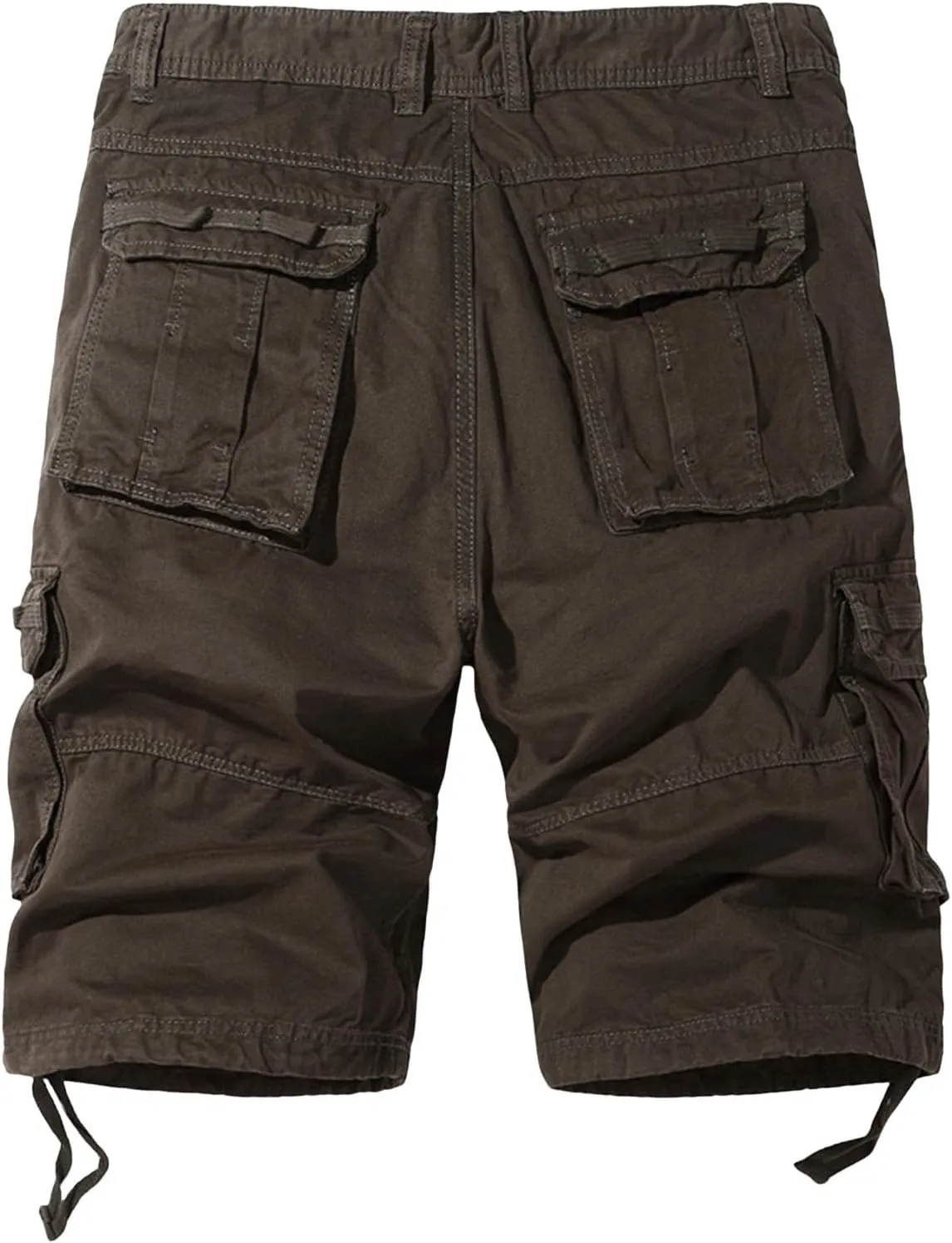 Men's Elastic Fleece Cargo Pants with Multi-Pockets Cargo Men's Cargo Pants with Elastic Waistband and Drawstring
