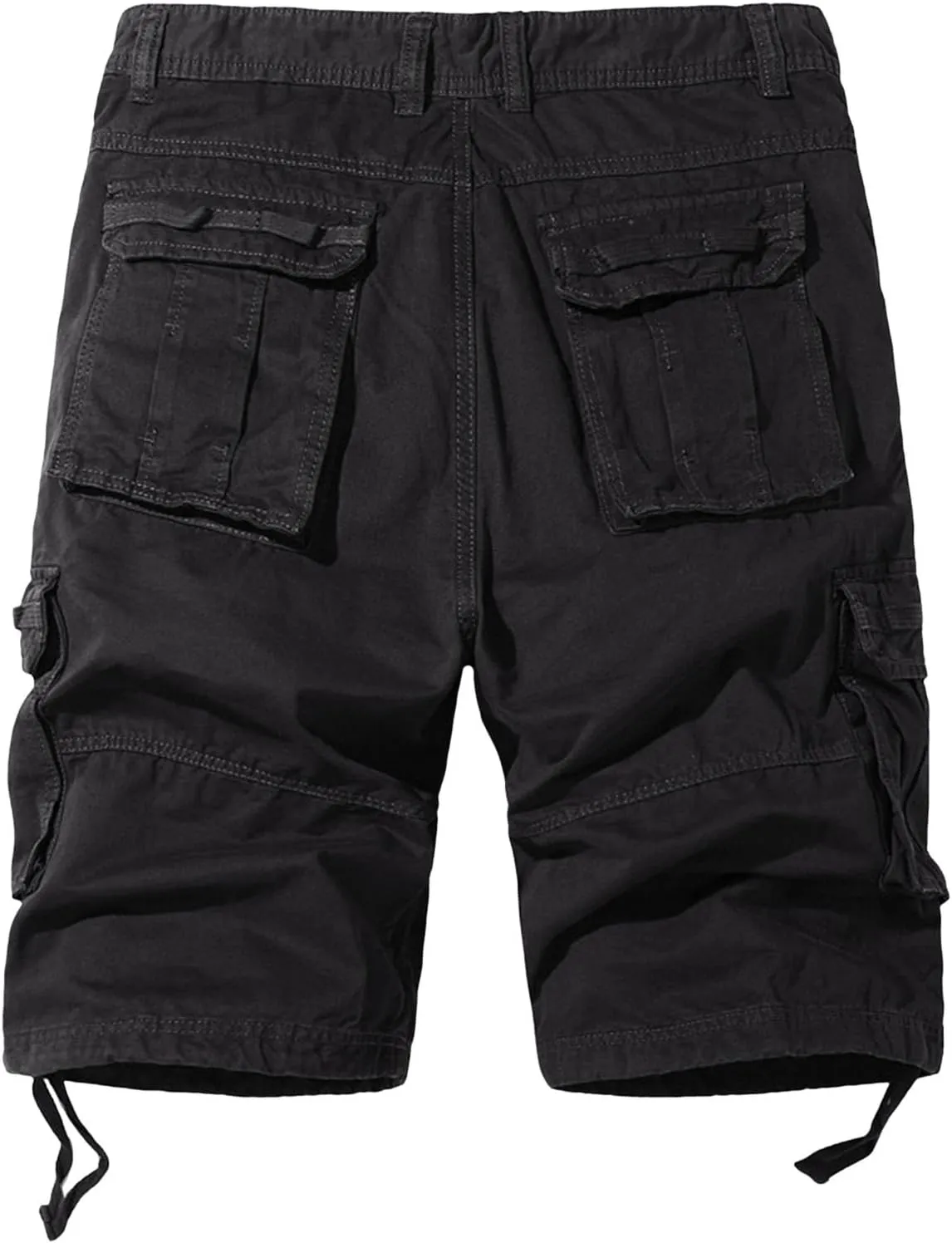 Men's Elastic Fleece Cargo Pants with Multi-Pockets Cargo Men's Cargo Pants with Elastic Waistband and Drawstring
