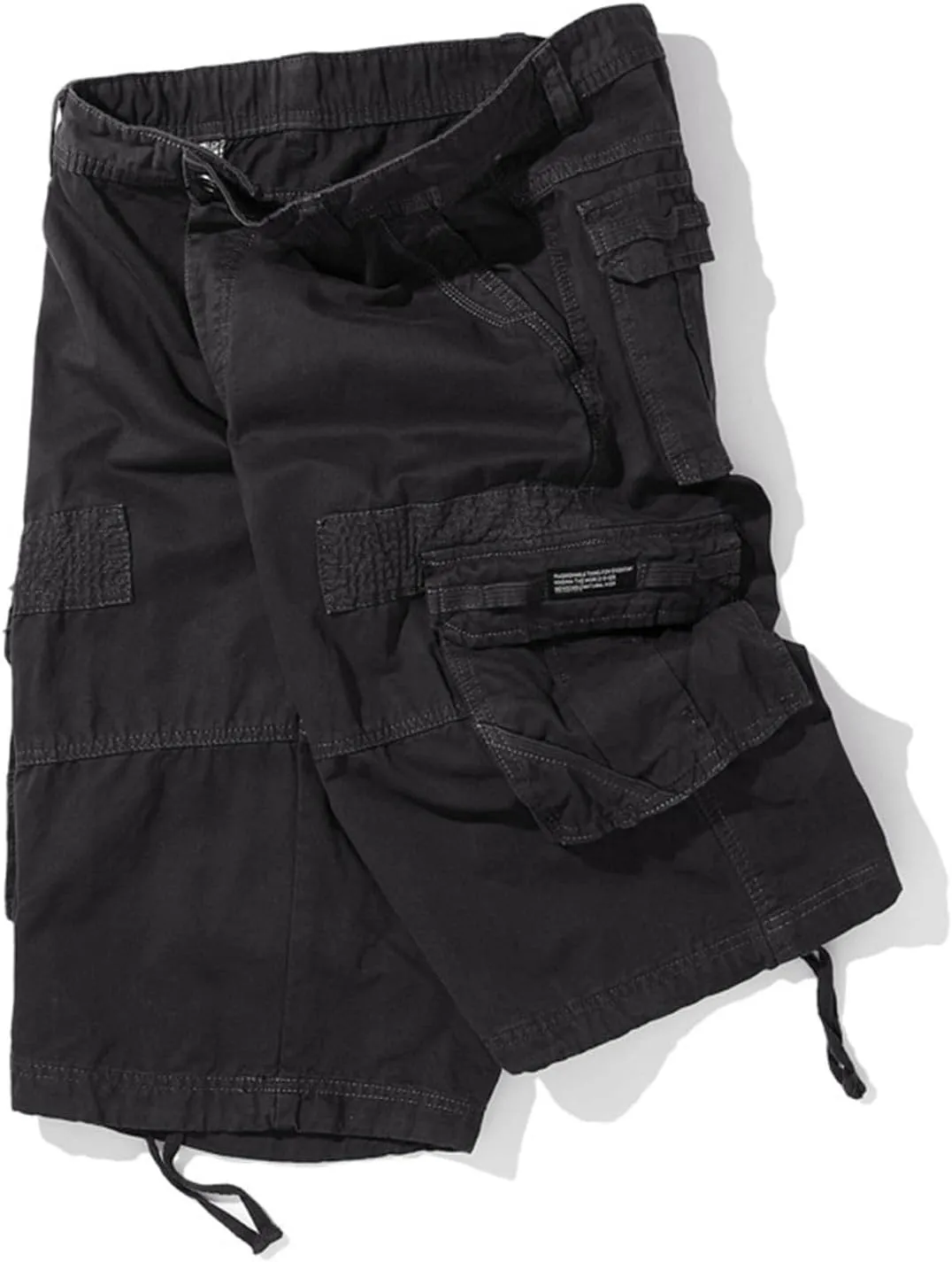Men's Elastic Fleece Cargo Pants with Multi-Pockets Cargo Men's Cargo Pants with Elastic Waistband and Drawstring