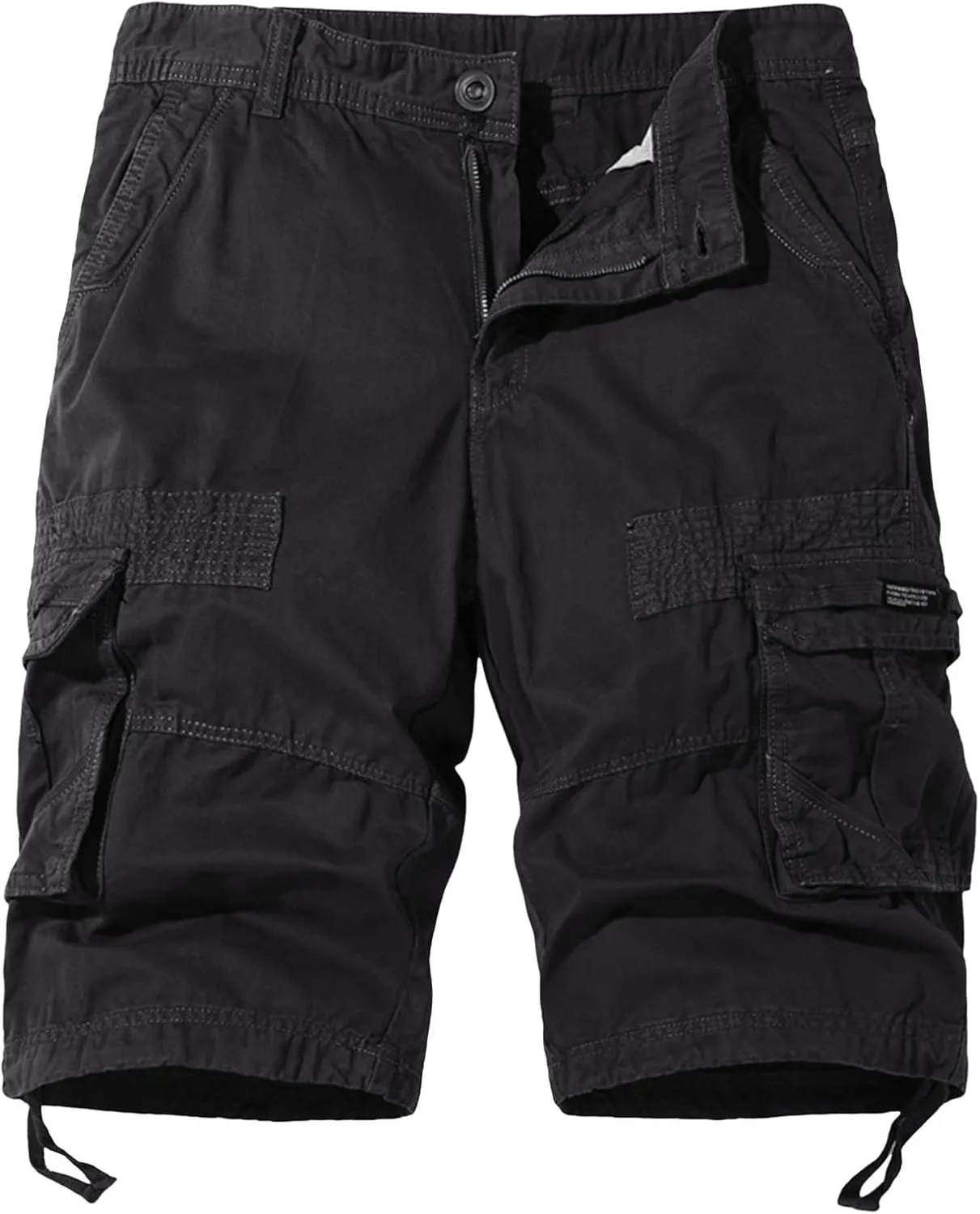 Men's Elastic Fleece Cargo Pants with Multi-Pockets Cargo Men's Cargo Pants with Elastic Waistband and Drawstring