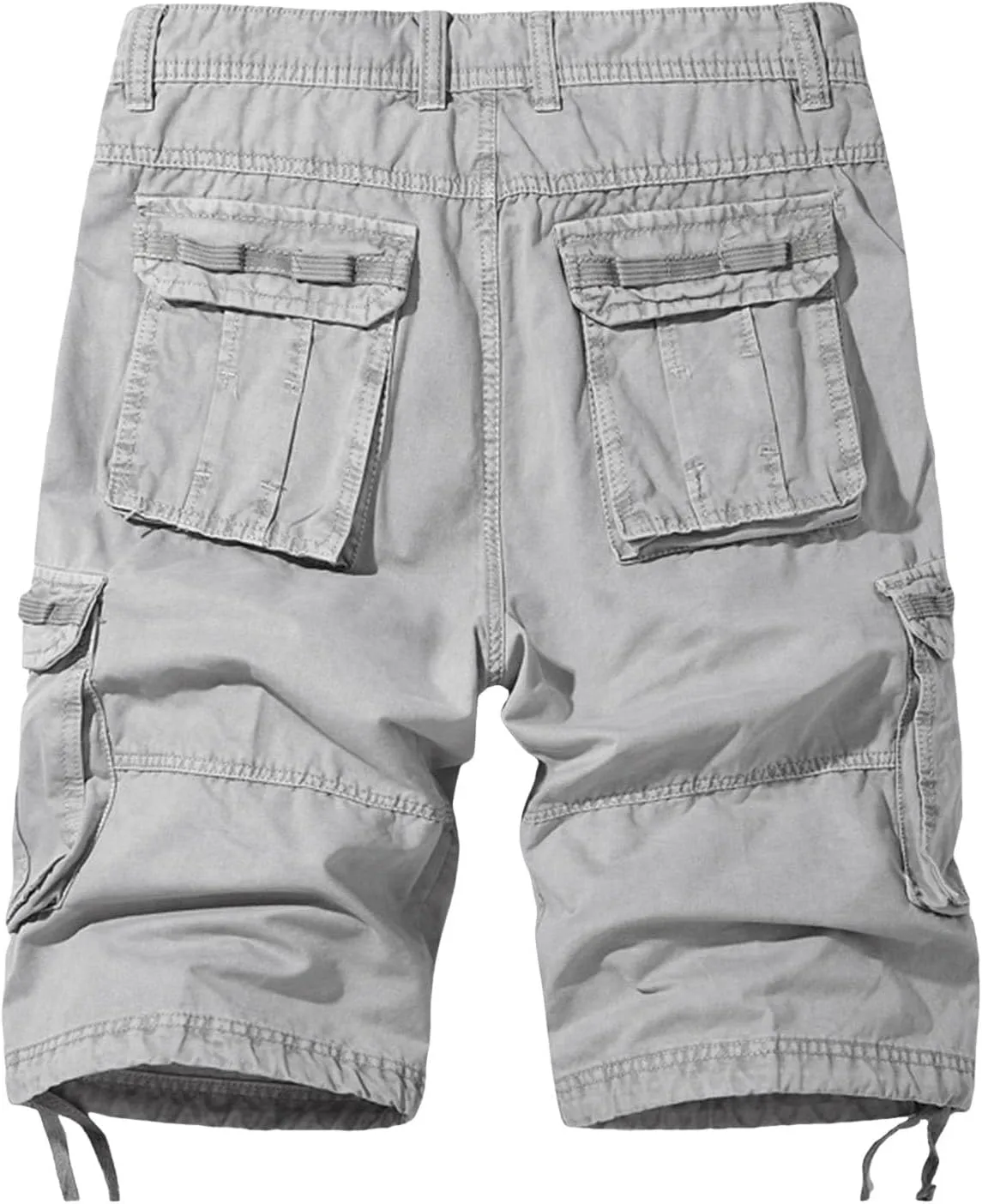 Men's Elastic Fleece Cargo Pants with Multi-Pockets Cargo Men's Cargo Pants with Elastic Waistband and Drawstring
