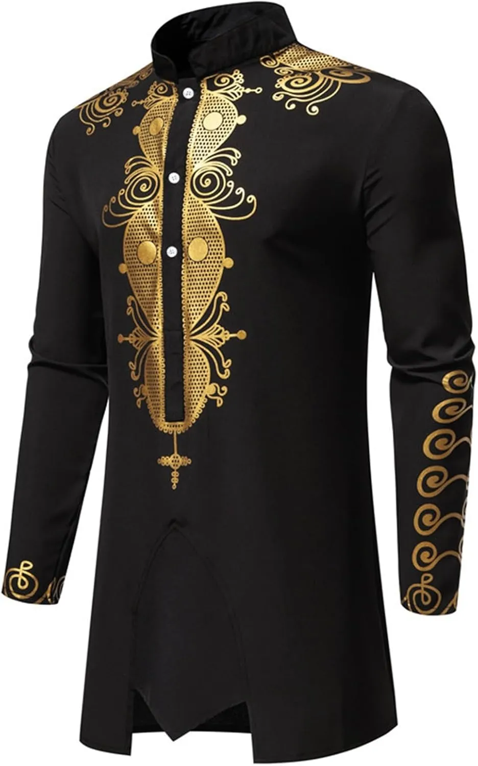 Men's Kaftan Robe Muslim Wrinkle Two Suit Cardigan and Pants Set Men Islamic Caftan Robe Kaftan Ramadan Jubbah 2024