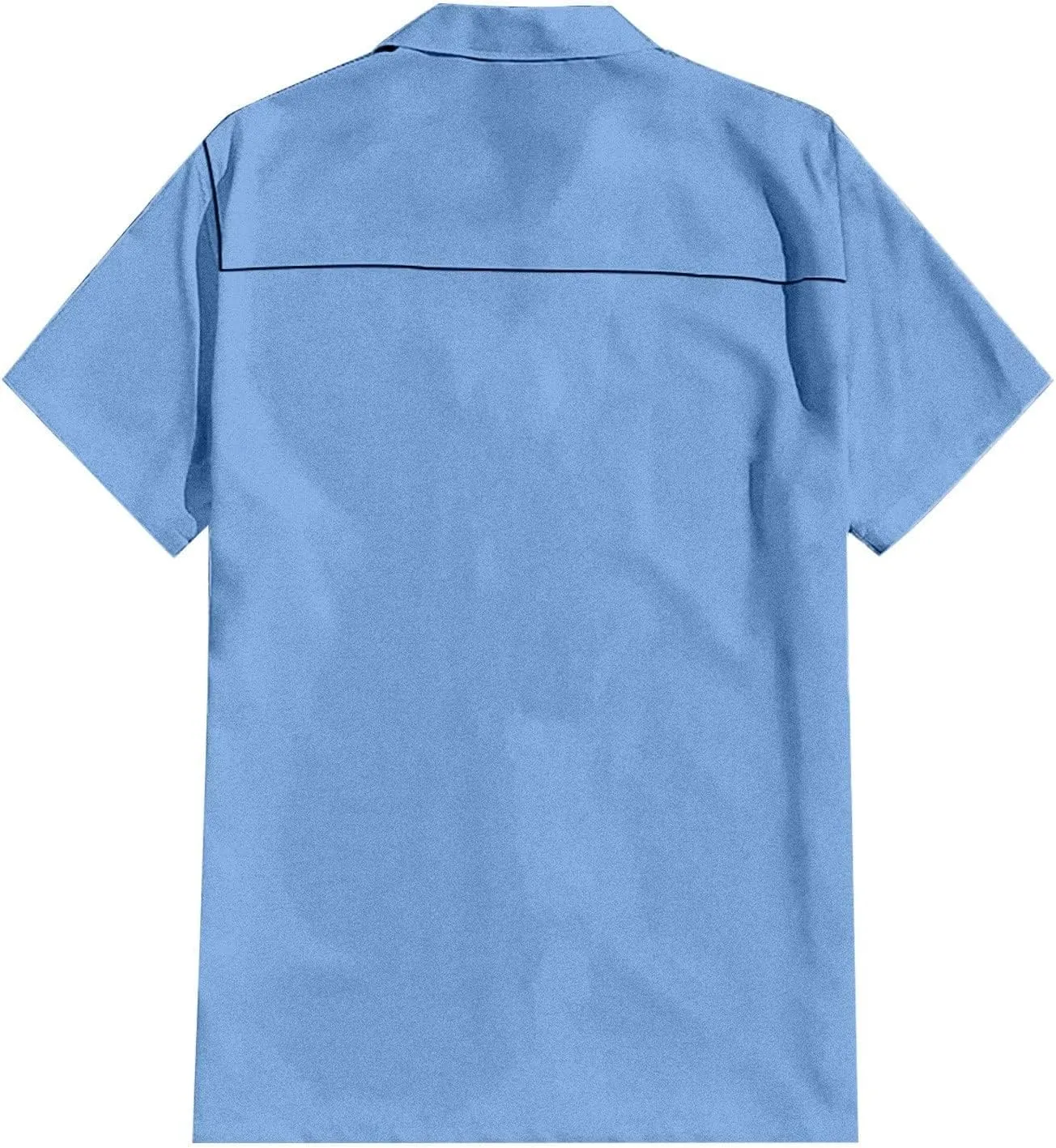 Men's Linen Shirts Big and Tall Short Sleeve Casual Button Down Shirts Lightweight Summer Beach Dress Shirts Tops