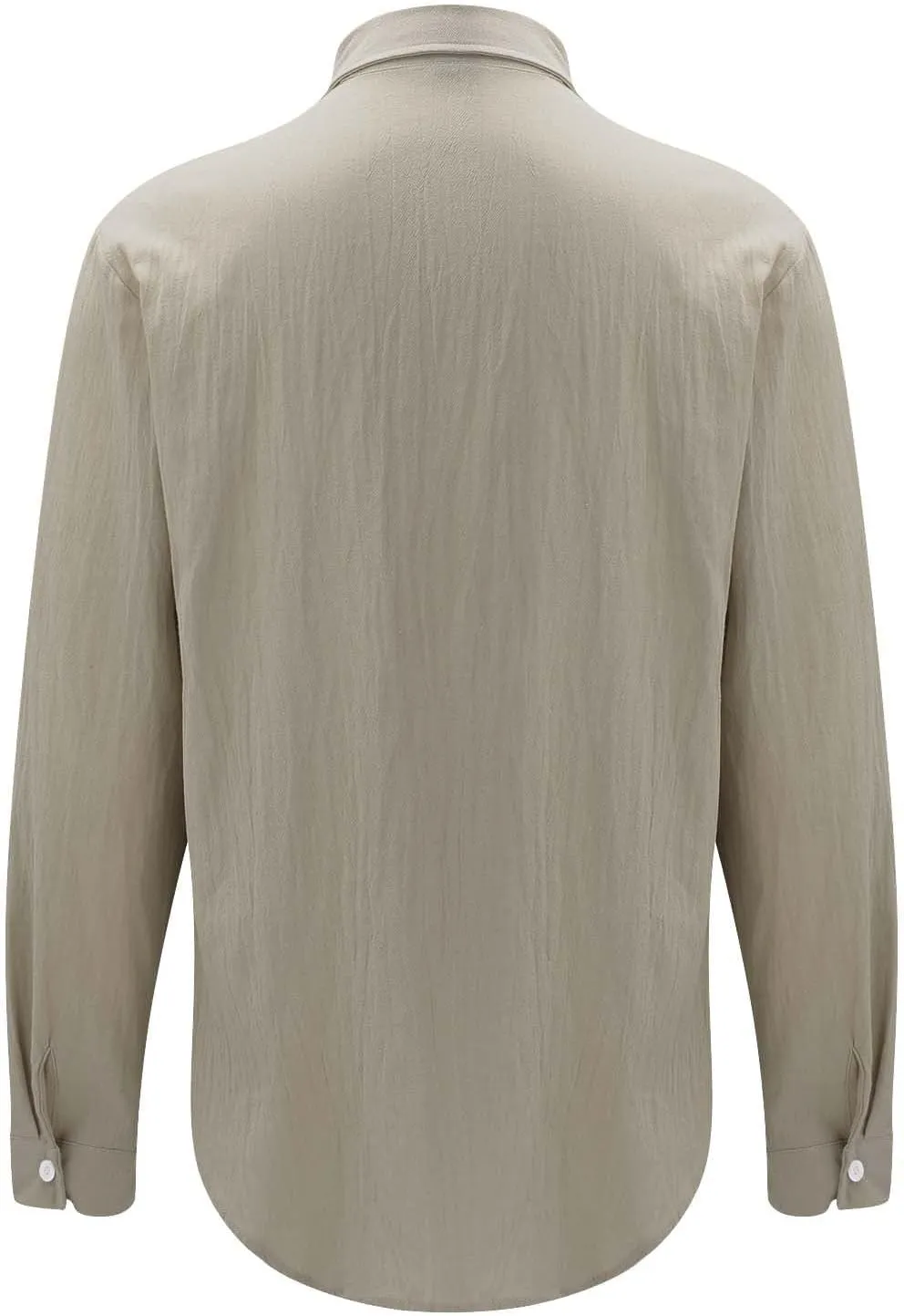 Men's Long Sleeve Casual Button Down Shirts Untucked Shirts for Men Business Work Shirts Regular Fit Dress Shirt