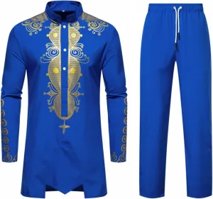 Men's Muslim Durable Kaftan Robe Two Suit Cardigan and Pants Set Kaftan Muslim Men Robe Middle East Kaftan Dresses