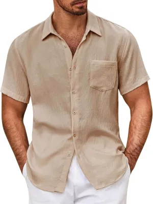 Mens Shirts Shirts Tropical Holiday Beach Cotton Crew Neck T-Shirt T for Men T-Shirts for