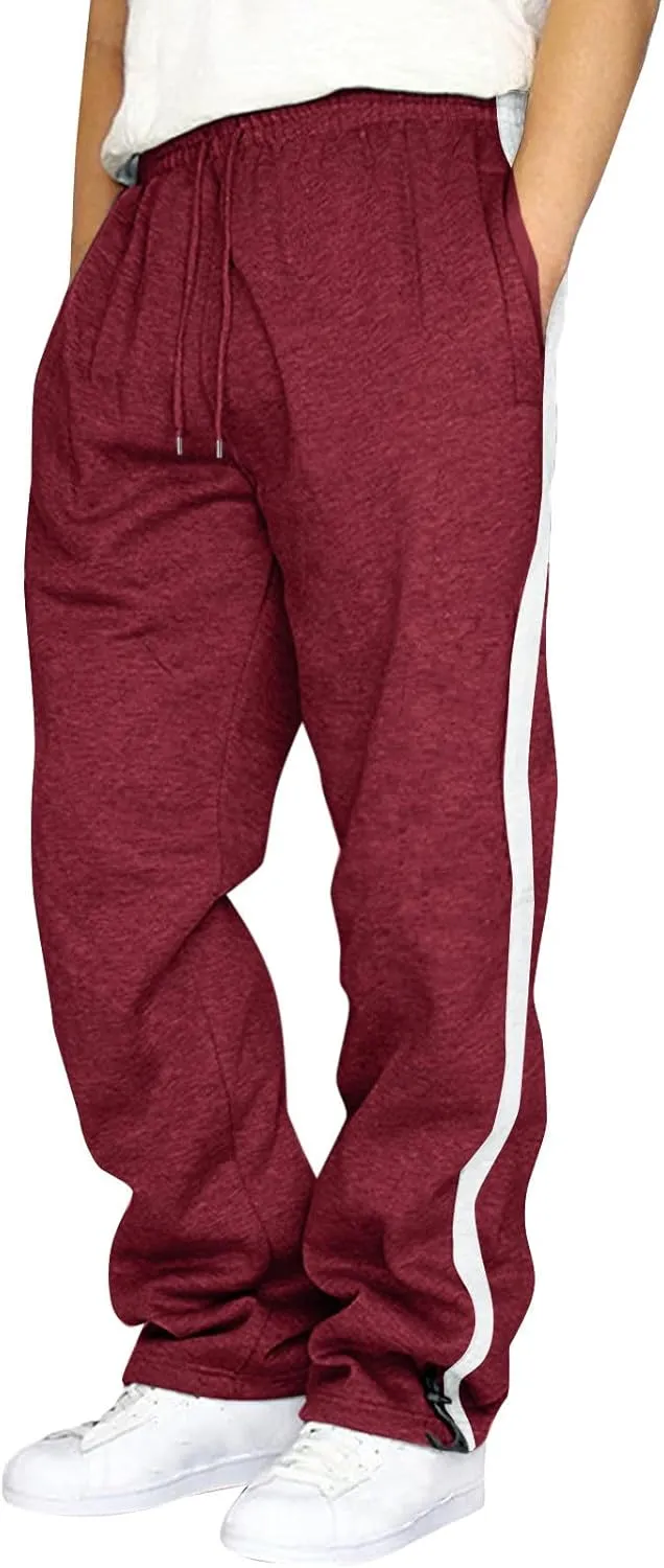 Mens Sweatpants with Pockets Big and Tall Fit Business Casual Dress Pants for Men 2023 Cargo Pants for Men Solid Casual