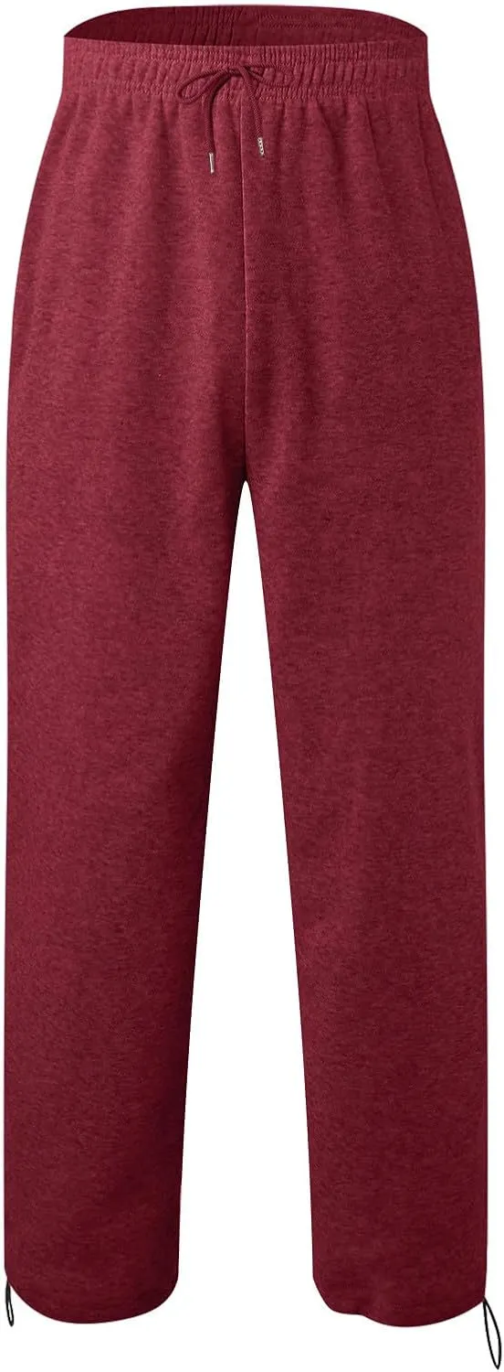 Mens Sweatpants with Pockets Big and Tall Fit Business Casual Dress Pants for Men 2023 Cargo Pants for Men Solid Casual
